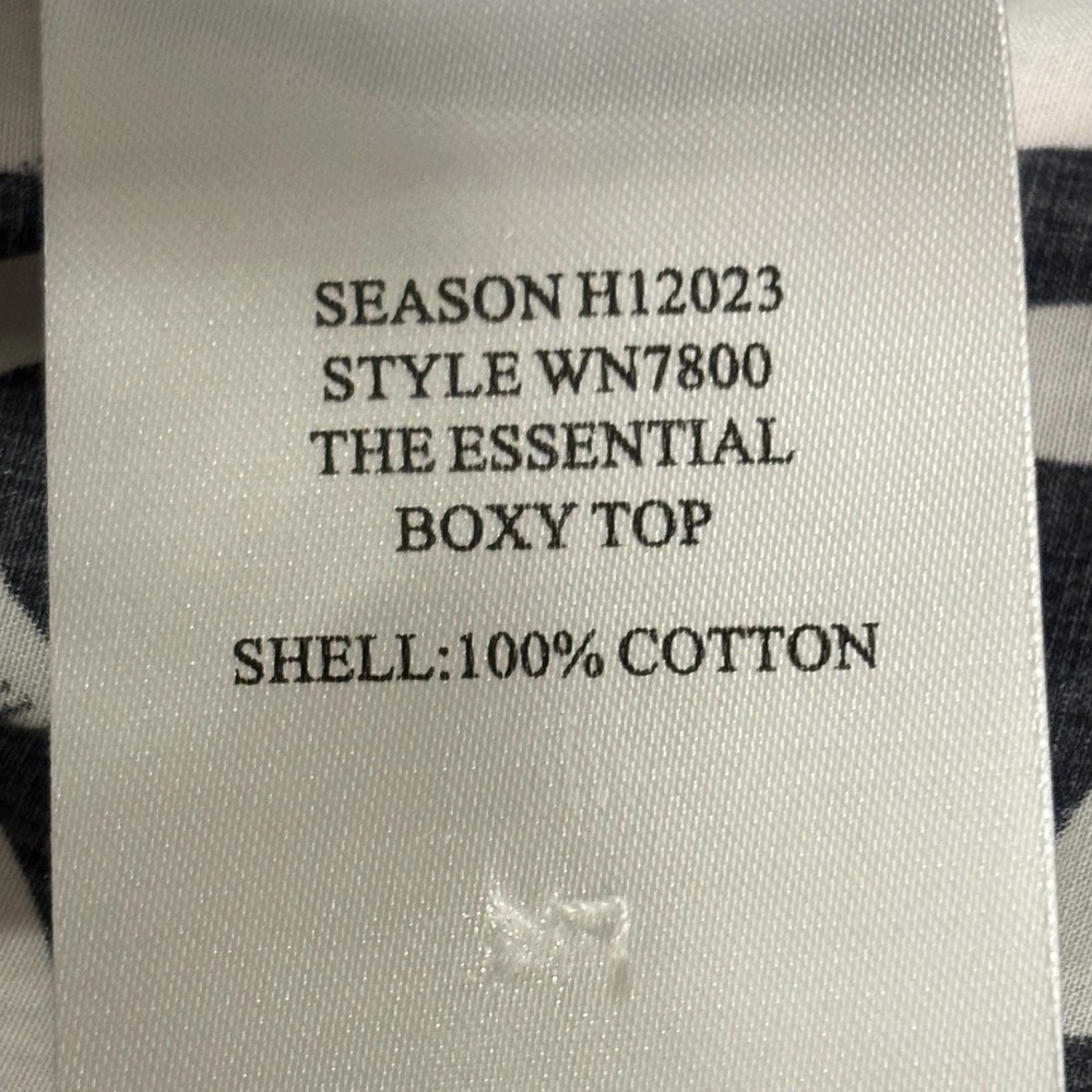 Wildfang The Essential Boxy Top Womens XS Black White Abstract Squiggle Print - Picture 4 of 7